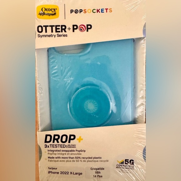 OtterBox Sky Blue Phone Case with Grip - Picture 2 of 3